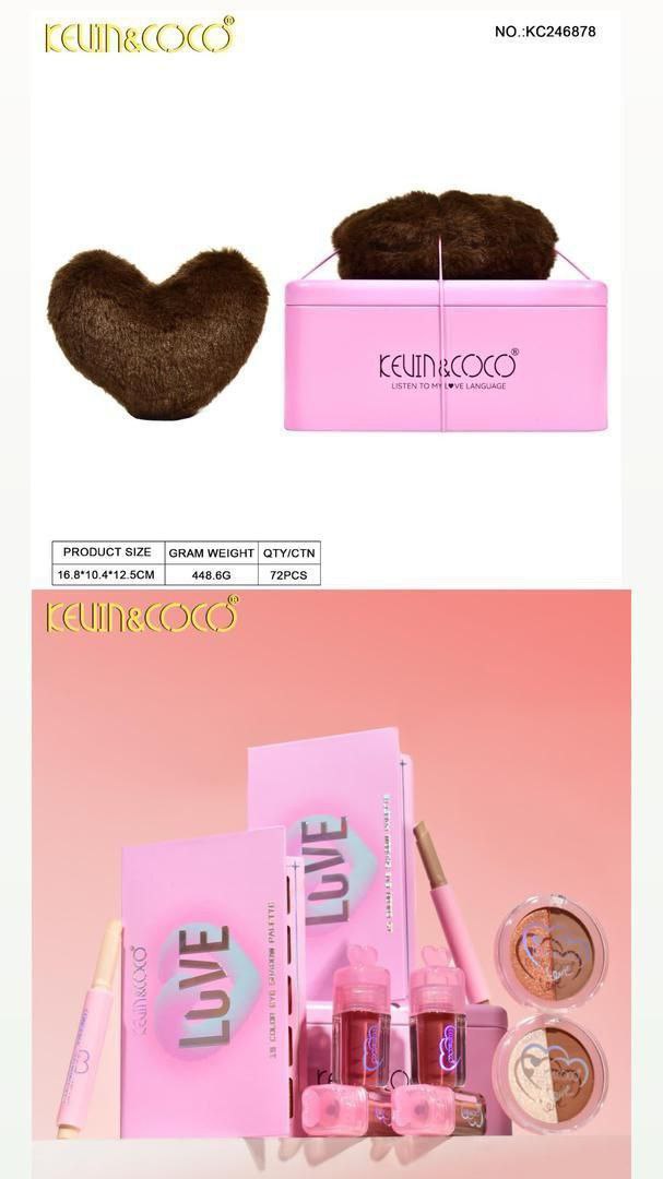 پالت سایه کوین کوکو (پک هدیه فلزی ،سایه ،رژگونه،رژلب ،برق لب،هایلایتر،کانتور)