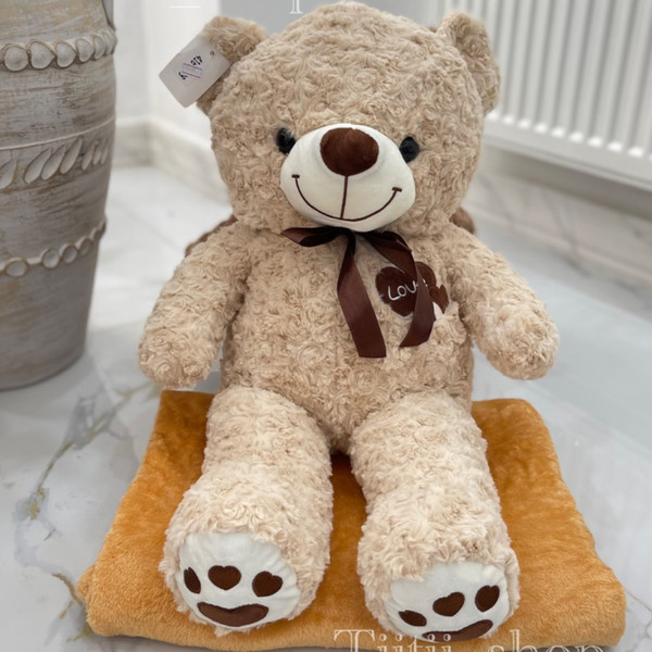 عروسک پتودار بالشتی خرسی اورجینال