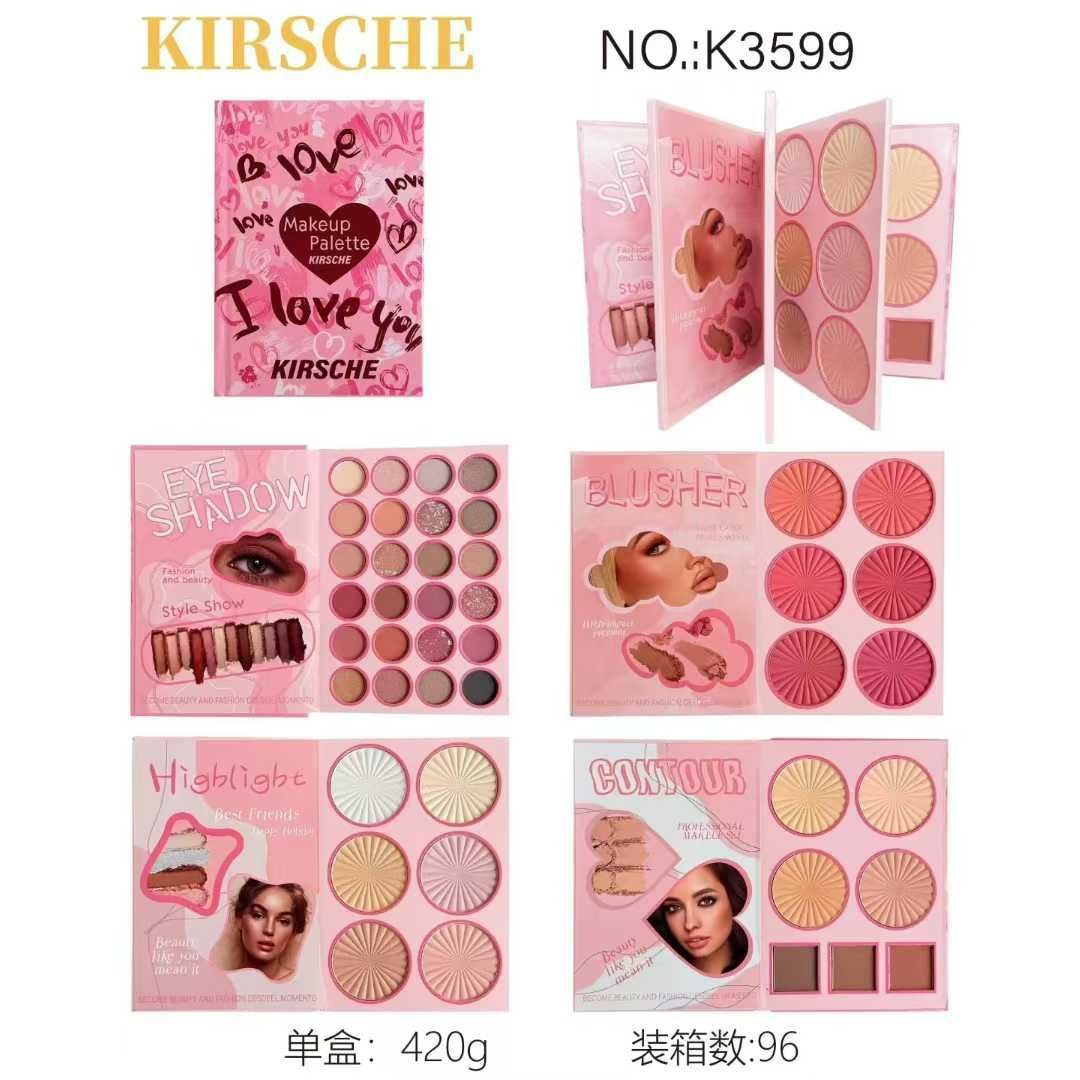 پالت سایه کتابی همه کاره فشن(سایه،رژگونه،هایلایتر،سایه ابرو،کانتور،پنکک)